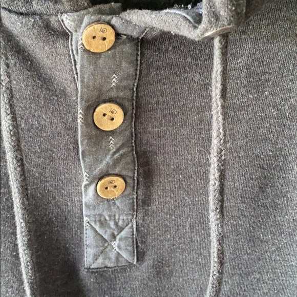 Quarter Button Hoodie, Size Medium - Picture 2 of 4